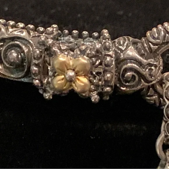 NIB Barbara Bixby Hinged Cuff Bracelet with Cultured Pearl Charm 🌸